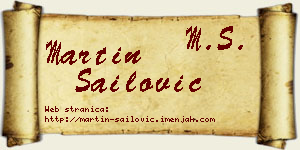 Martin Sailović vizit kartica